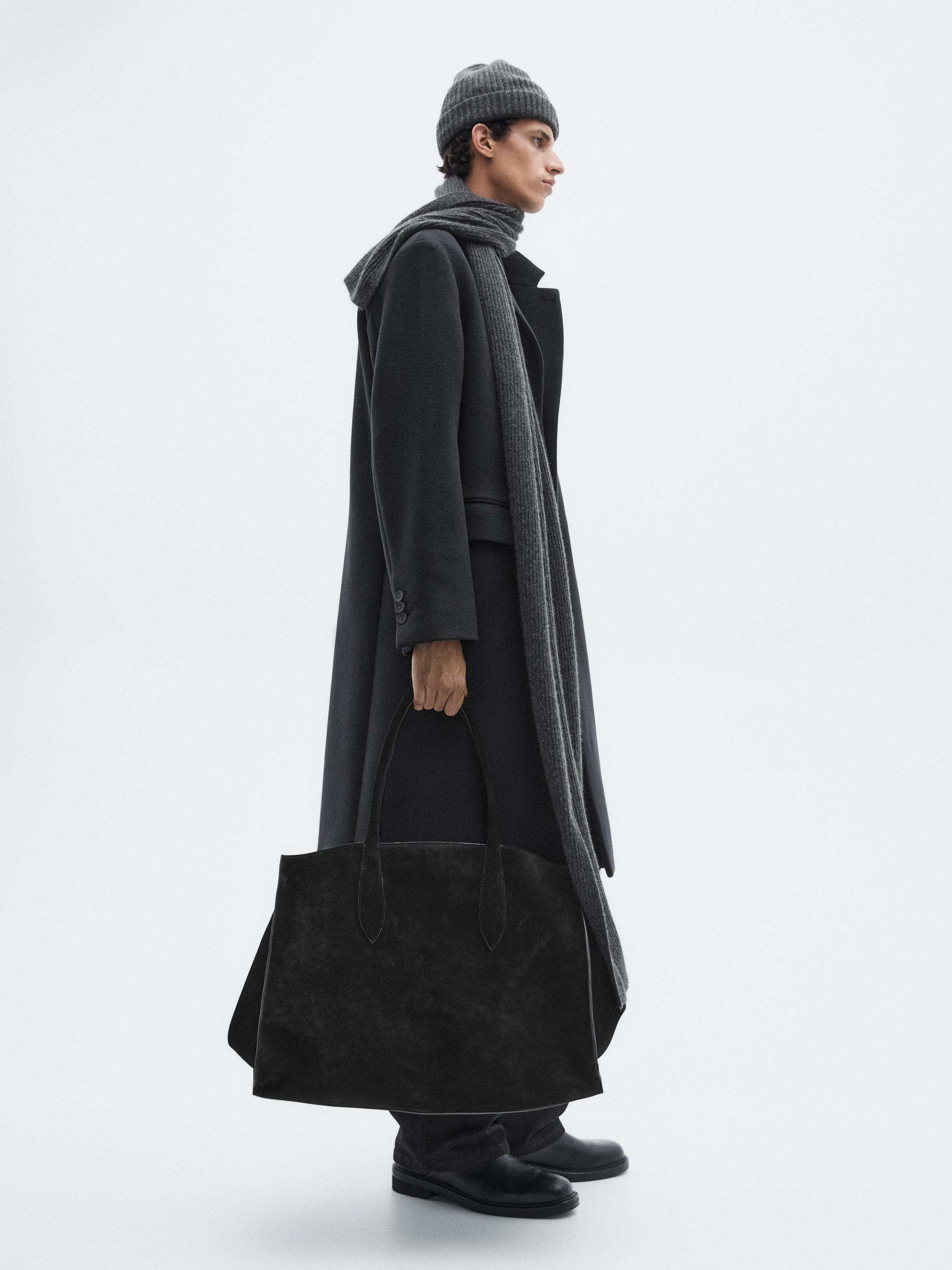 Manteau long à revers en laine mélangée - LIMITED